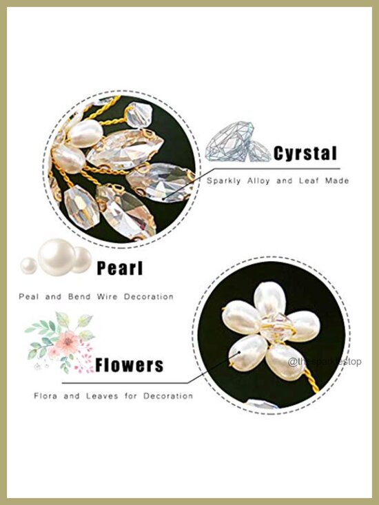 Pearl Crystal Rhinestone Wedding Hair Pins Bridal Updo Accessories Set of 2 main image 6